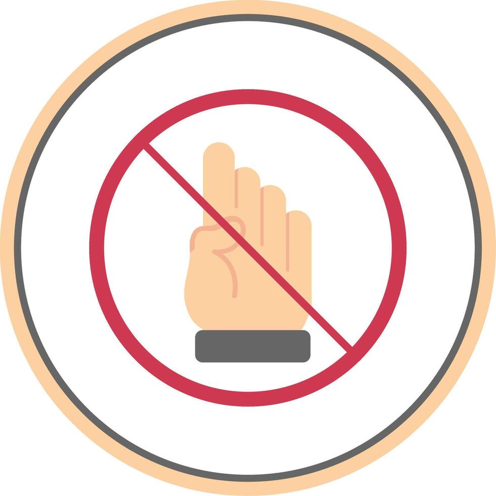 Prohibition Flat Circle Icon vector