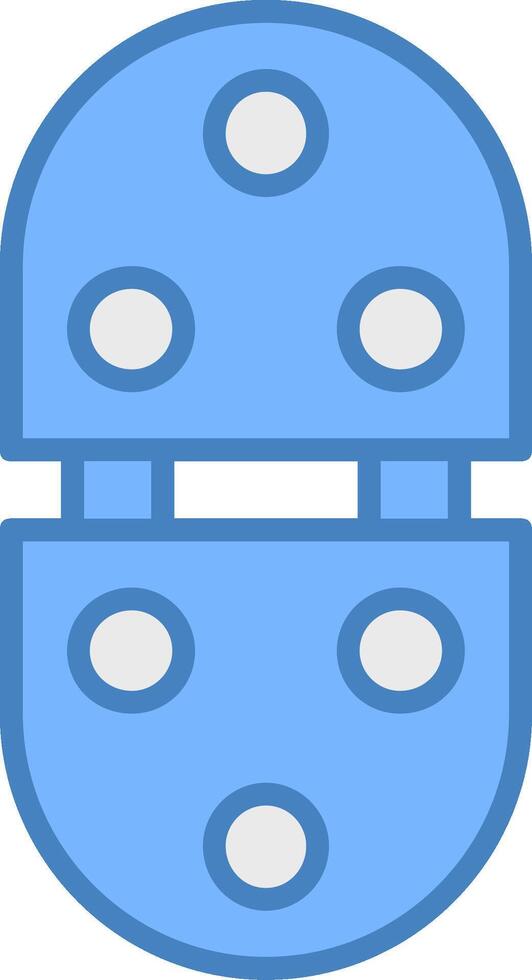 Hinge Line Filled Blue Icon vector