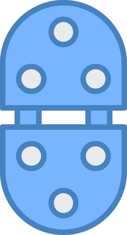 Hinge Line Filled Blue Icon vector