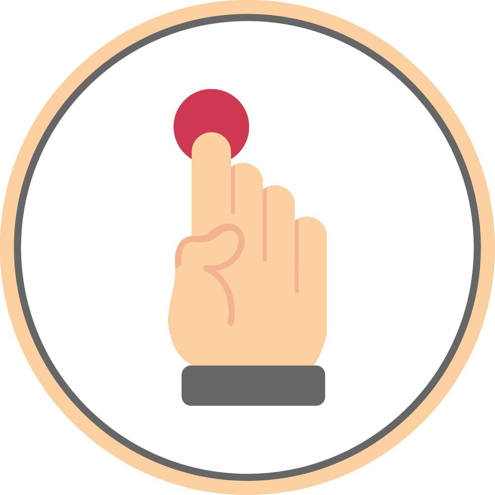 Pointing Up Flat Circle Icon vector