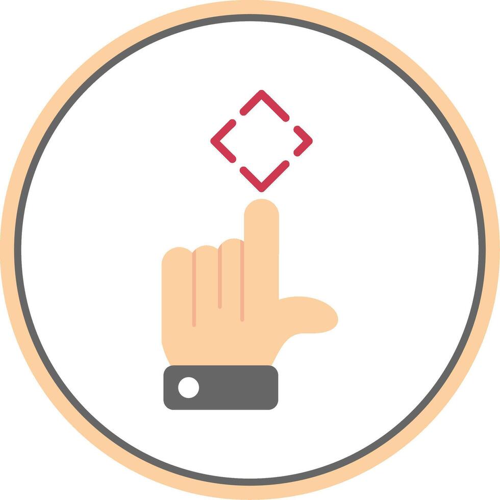 Gestures Flat Circle Icon vector