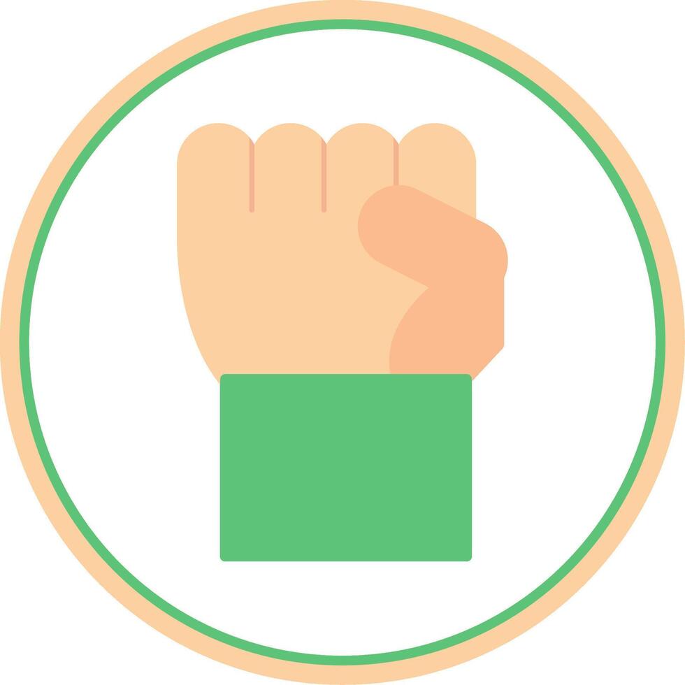 Fist Flat Circle Icon vector