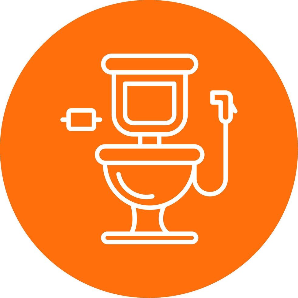 Toilet Multi Color Circle Icon vector