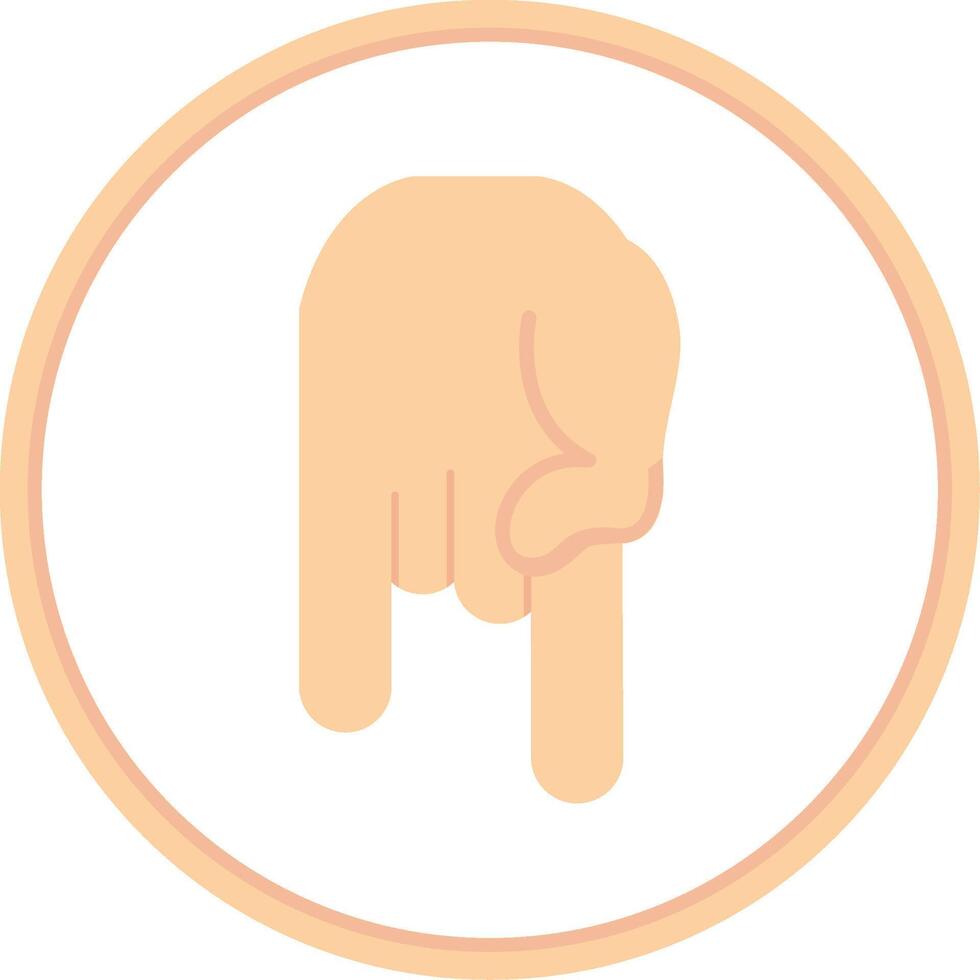 Pointing Down Flat Circle Icon vector