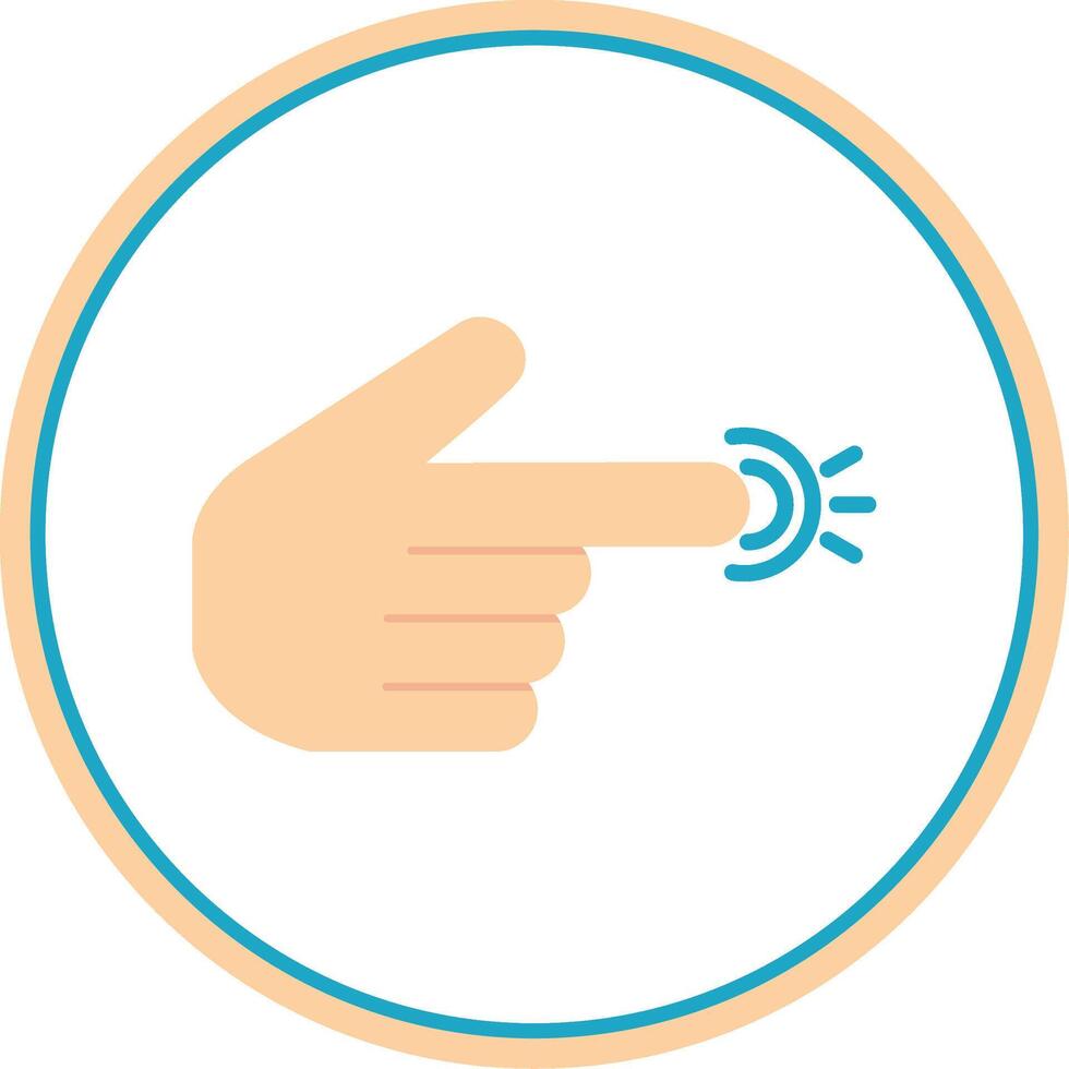 Pointing Right Flat Circle Icon vector