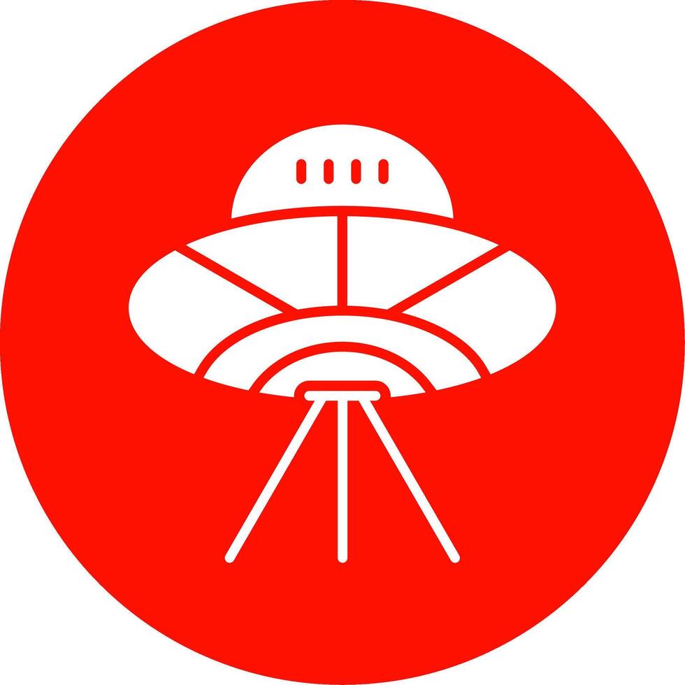 extraterrestre astronave multi color circulo icono vector