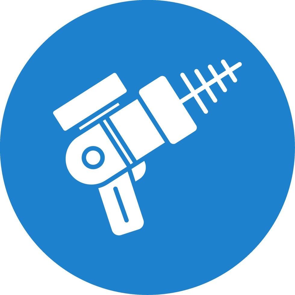 Laser Gun Multi Color Circle Icon vector