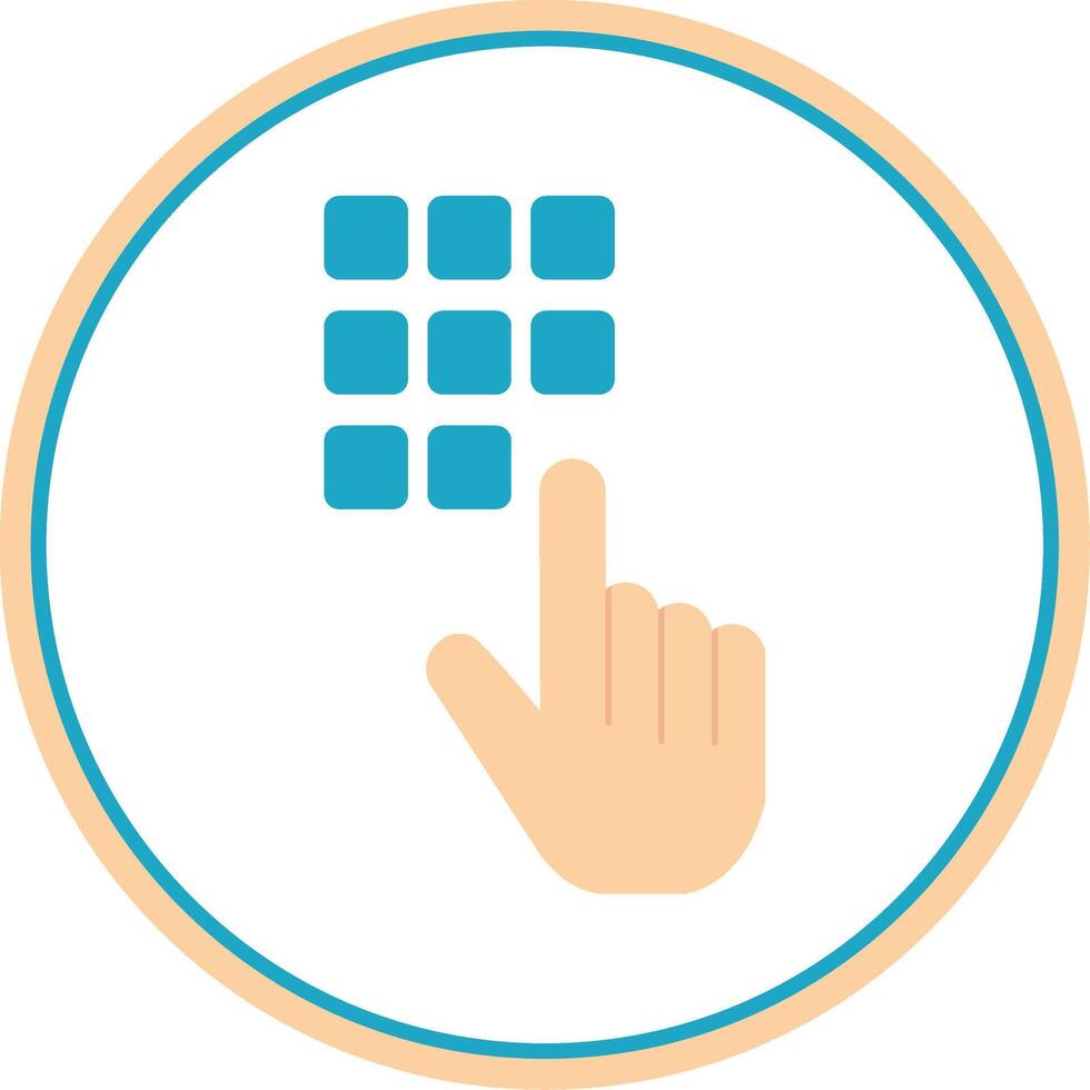 Dial Flat Circle Icon vector