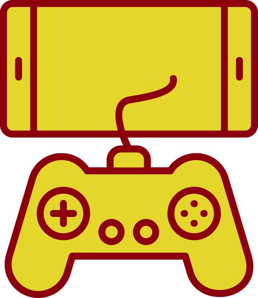 Mobile Game Vintage Icon Design vector