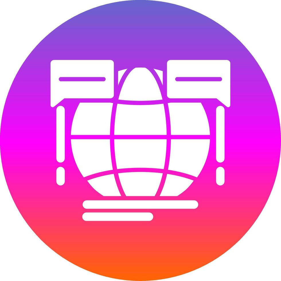 Global Forum Glyph Gradient Circle Icon Design vector