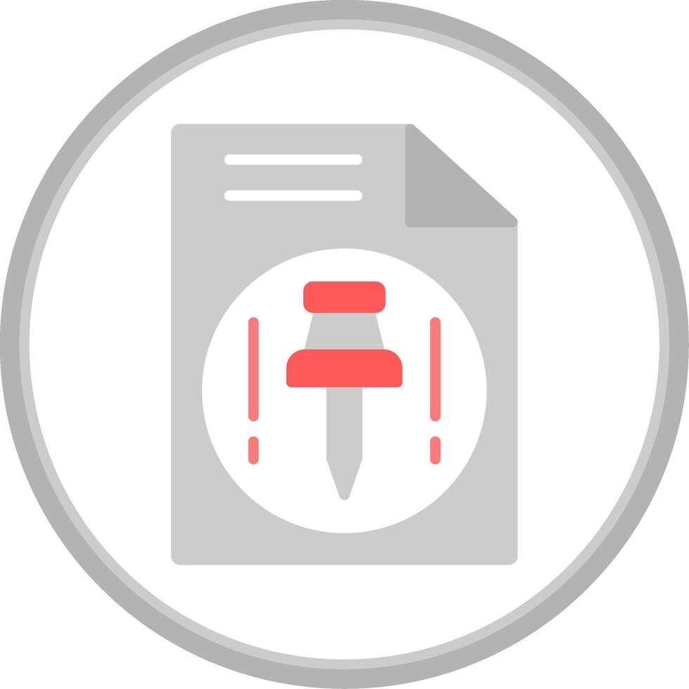 Push Flat Circle Icon vector
