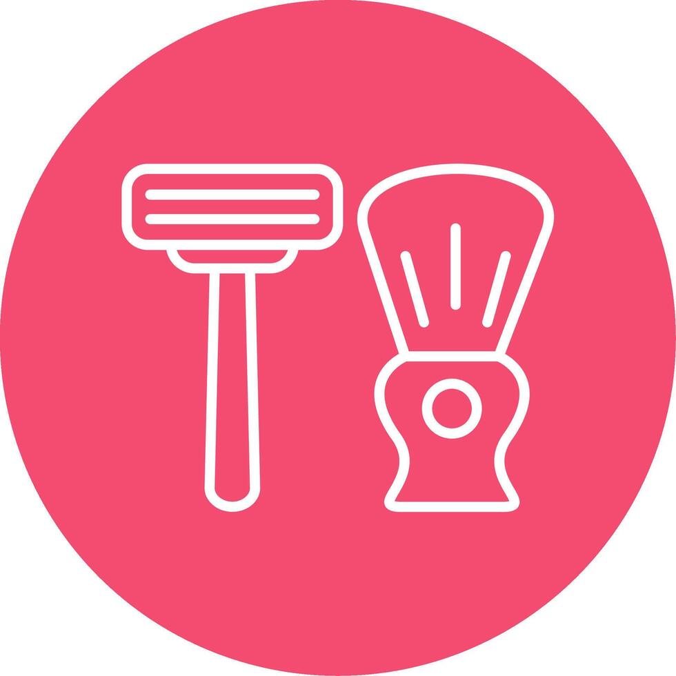 Shaving Multi Color Circle Icon vector