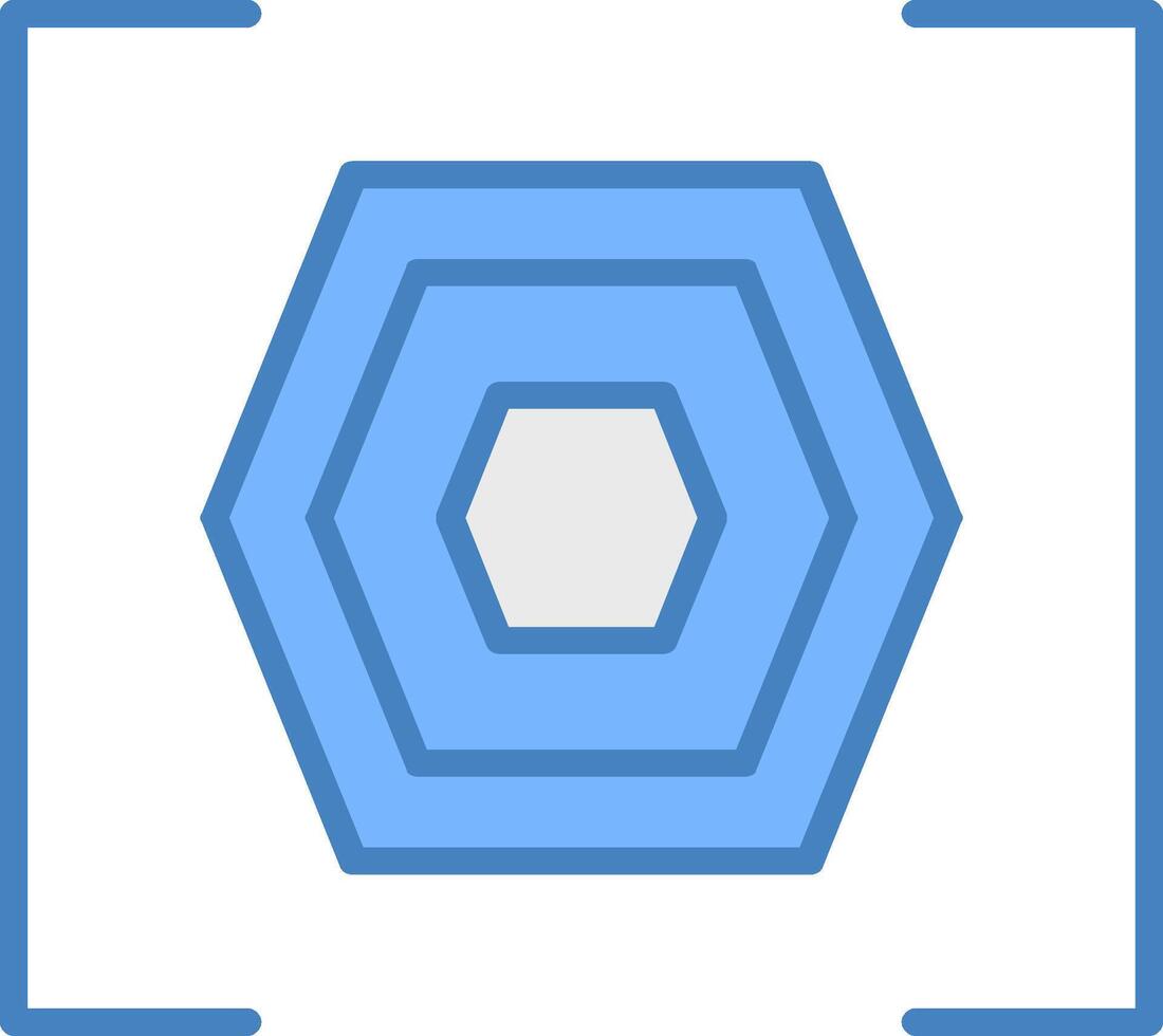 Bracket Line Filled Blue Icon vector