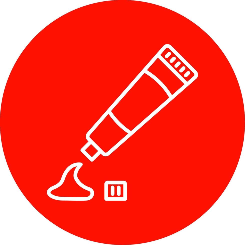 Tooth Paste Multi Color Circle Icon vector