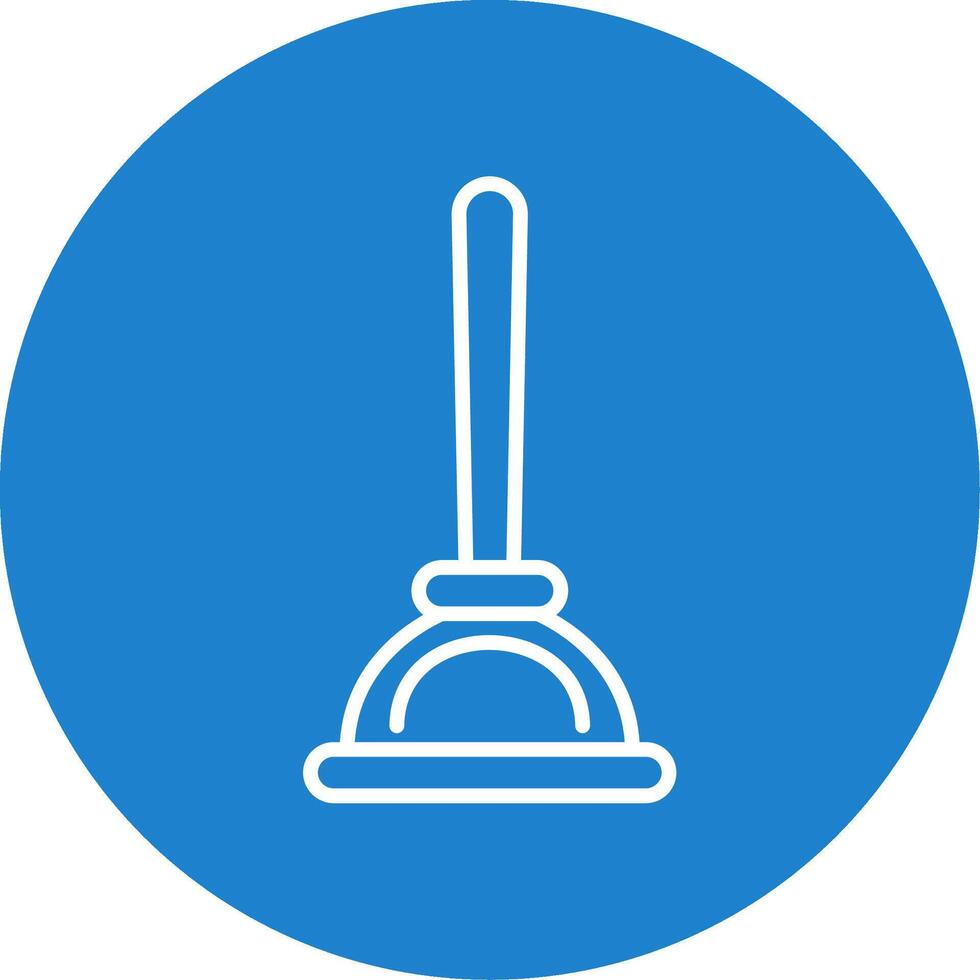 Plunger Multi Color Circle Icon vector