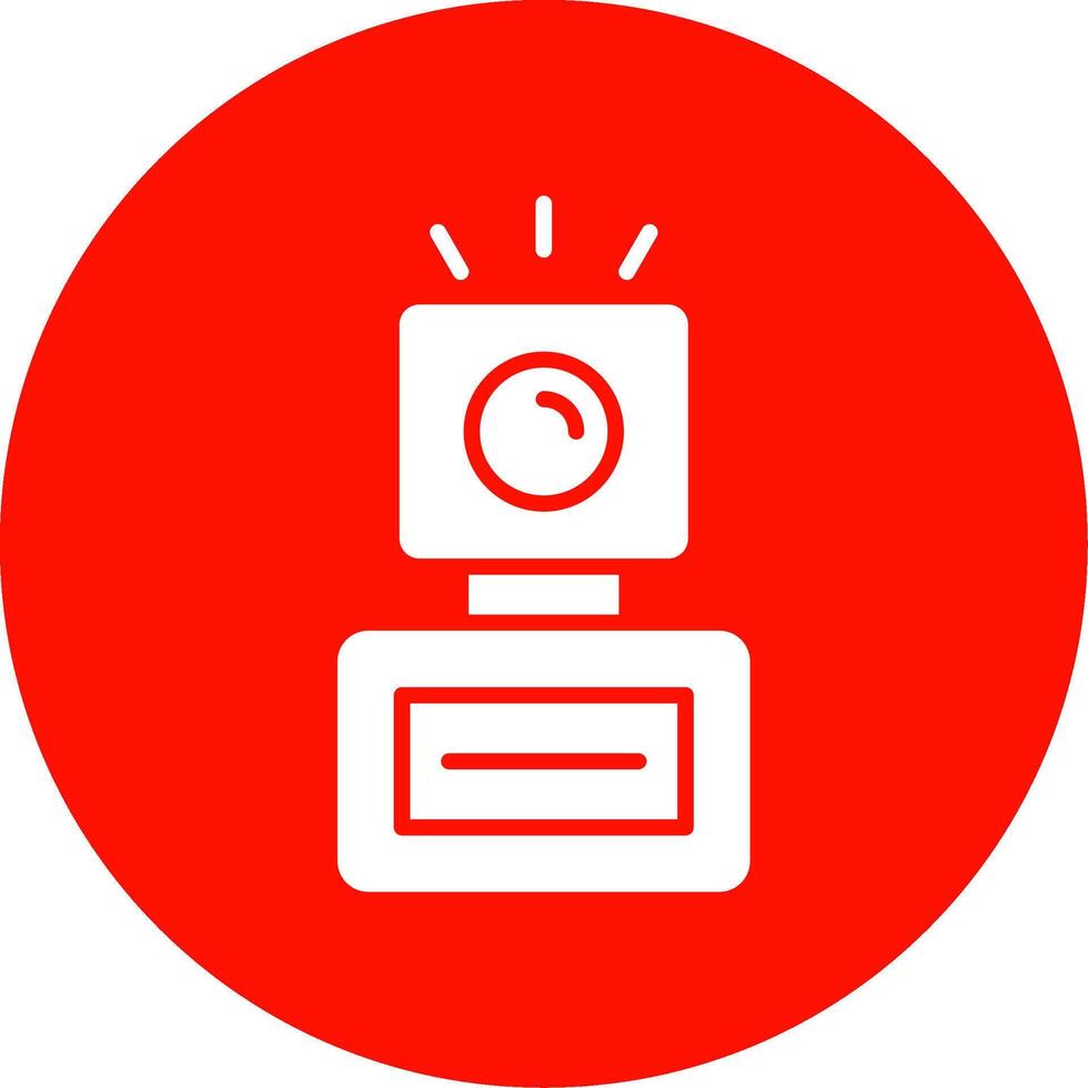Camera Flash Multi Color Circle Icon vector