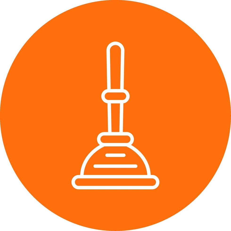 Plunger Multi Color Circle Icon vector
