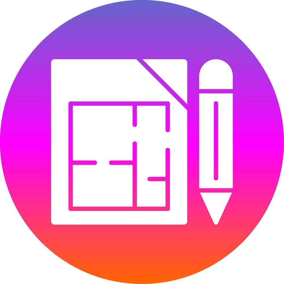 Architectural Terms Glyph Gradient Circle Icon Design vector