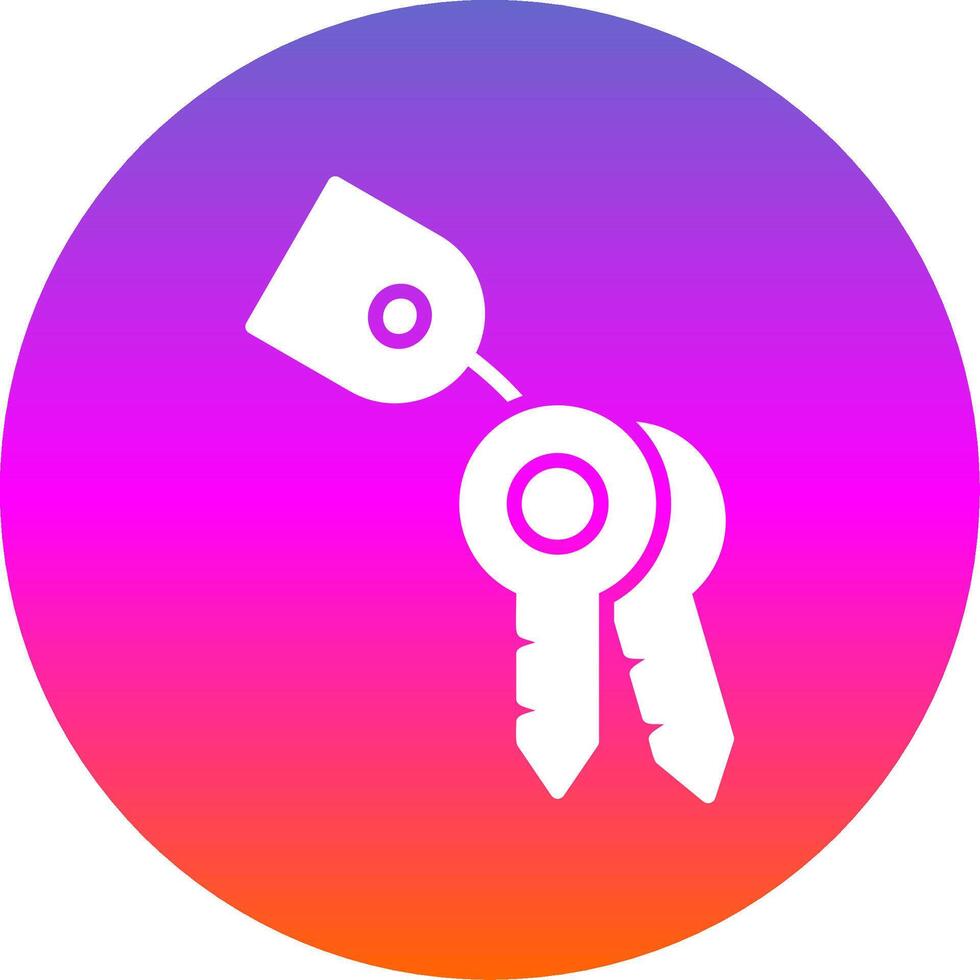 Keys Glyph Gradient Circle Icon Design vector