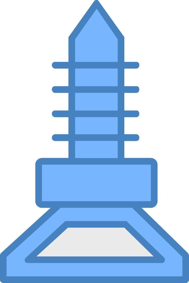 Feet Line Filled Blue Icon vector
