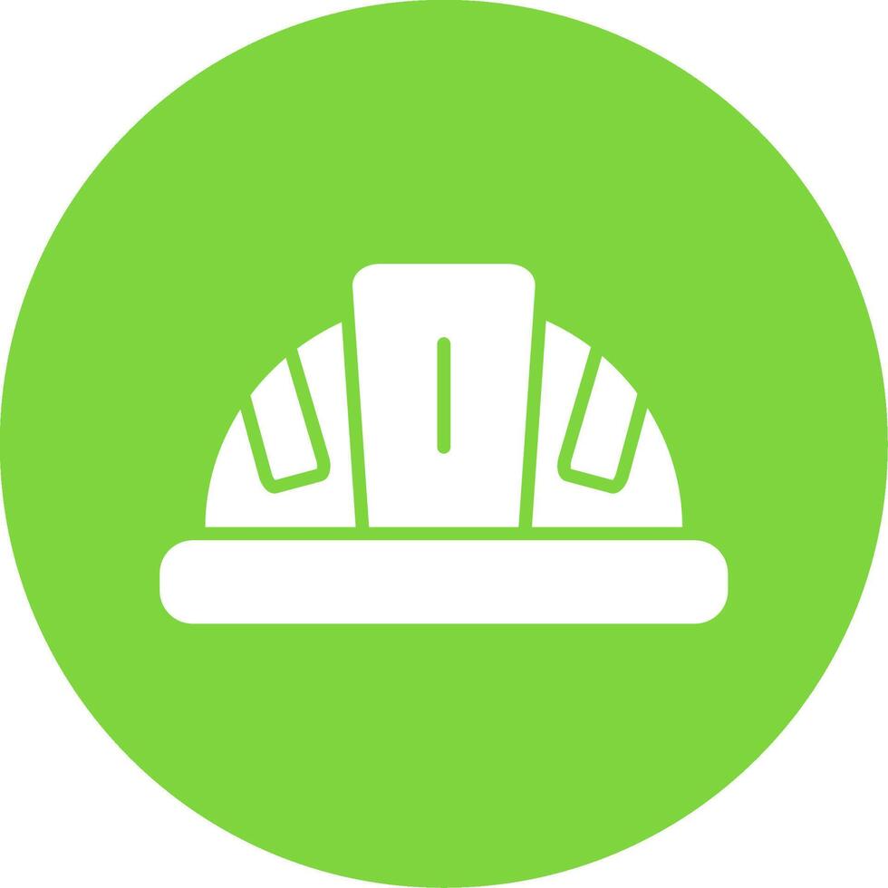 Helmet Multi Color Circle Icon vector