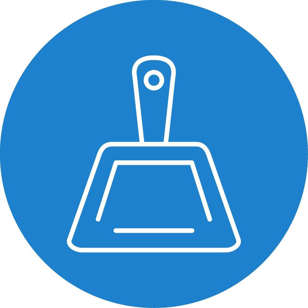 Dustpan Multi Color Circle Icon vector