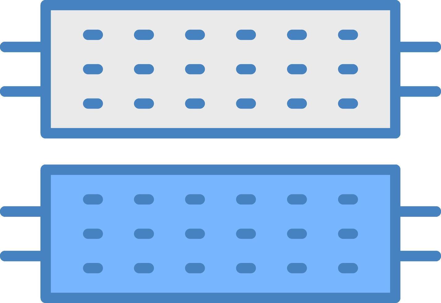Led Line Filled Blue Icon vector