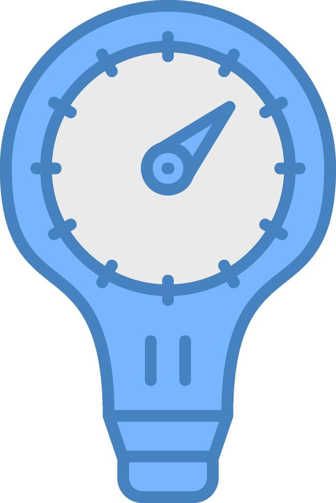 Light Speed Travel Line Filled Blue Icon vector