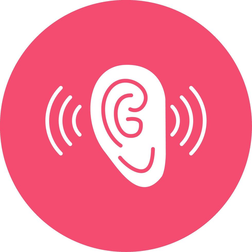 Listening Multi Color Circle Icon vector