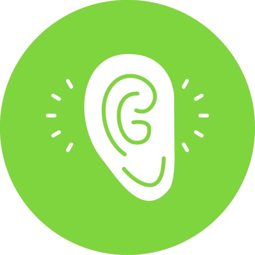 Listening Multi Color Circle Icon vector