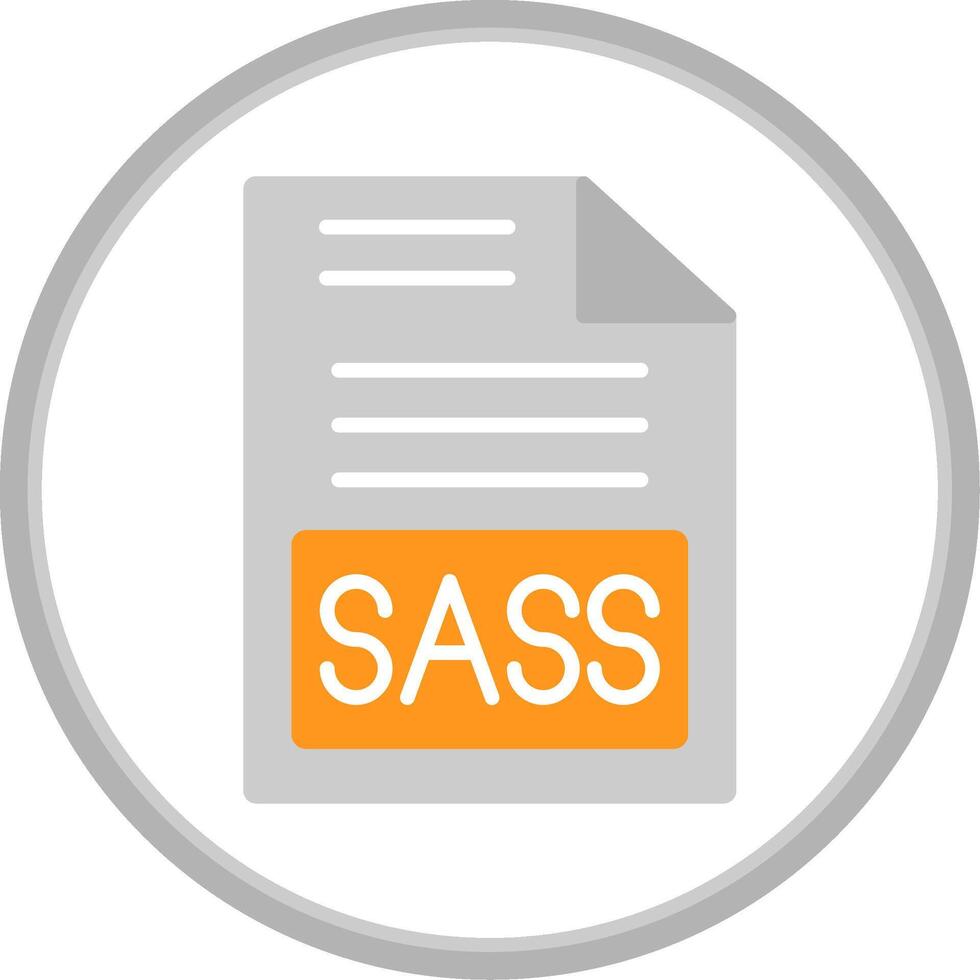 Sass Flat Circle Icon vector