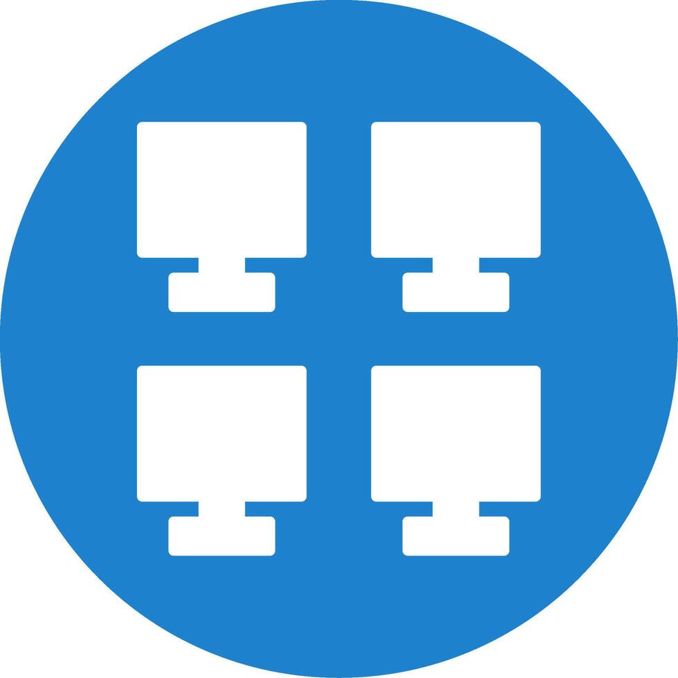Monitors Multi Color Circle Icon vector