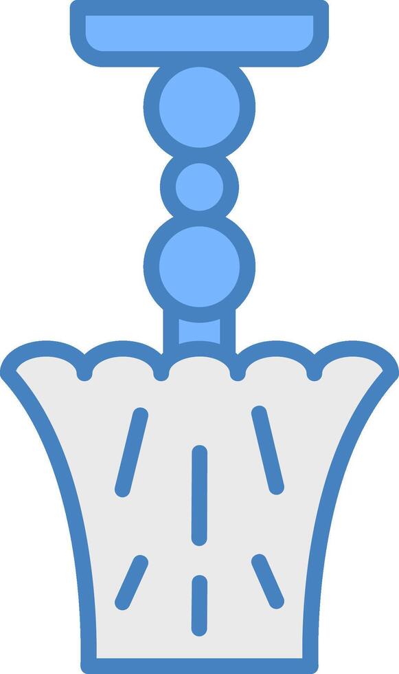 Lamp Line Filled Blue Icon vector