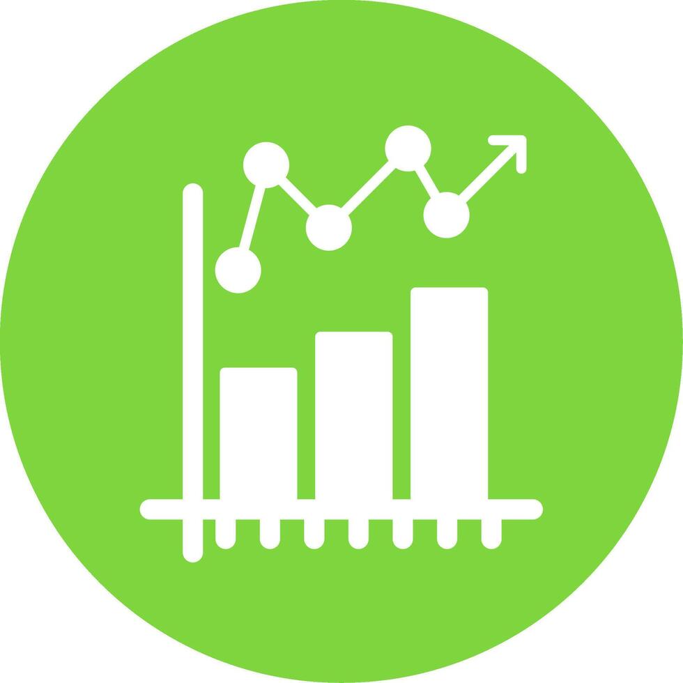 Statistical Chart Multi Color Circle Icon vector