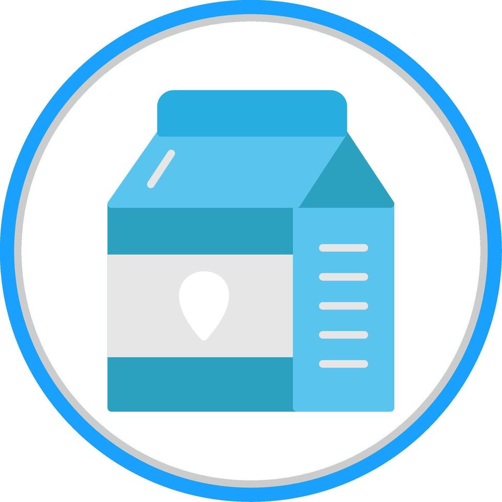 Milk Flat Circle Icon vector