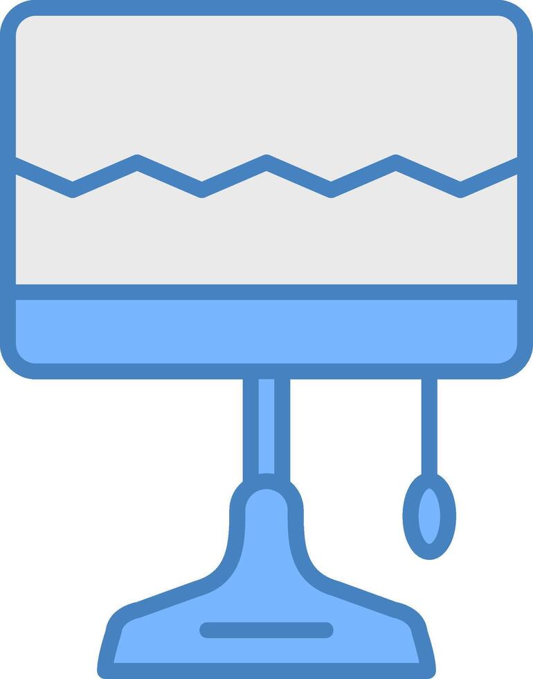 Lamp Line Filled Blue Icon vector