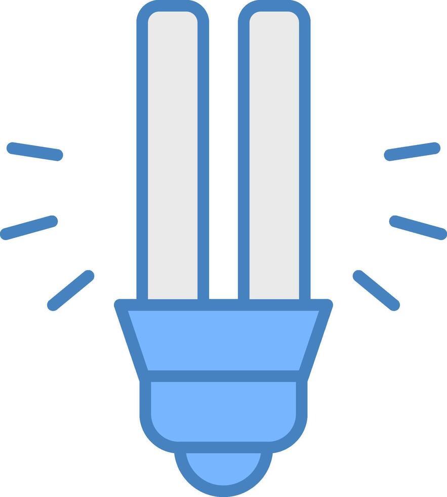 Light Bulb Line Filled Blue Icon vector