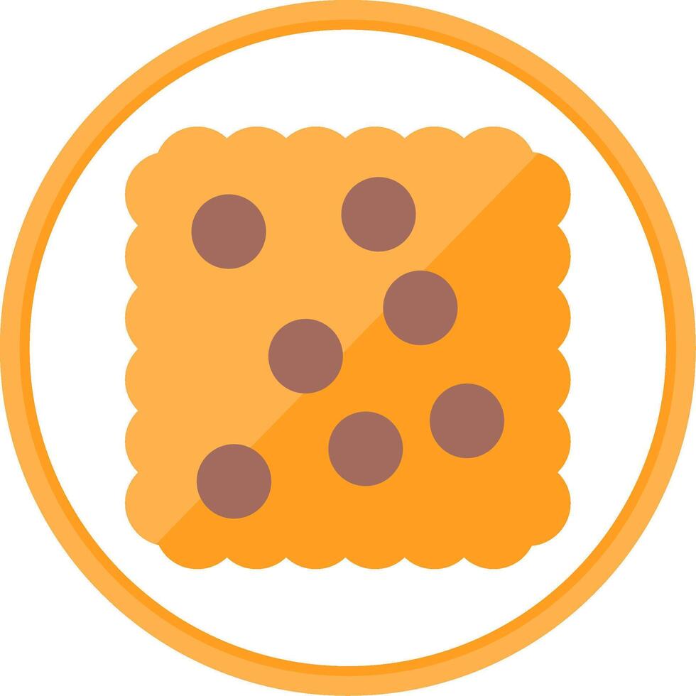 Cracker Flat Circle Icon vector