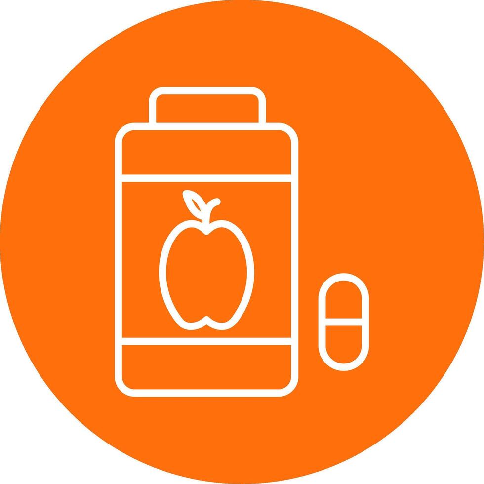 Vitamins Multi Color Circle Icon vector