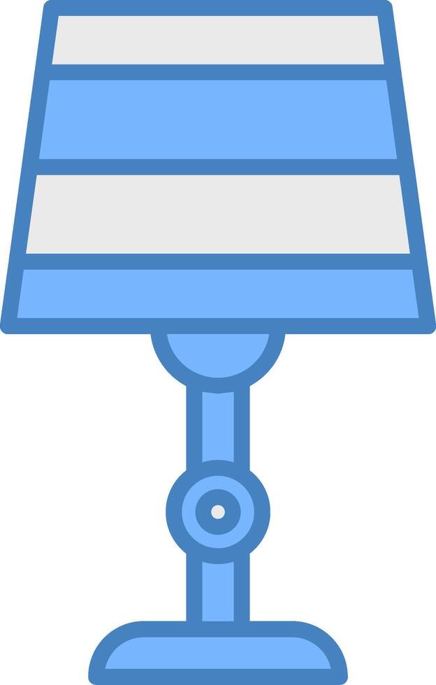 Lamp Line Filled Blue Icon vector