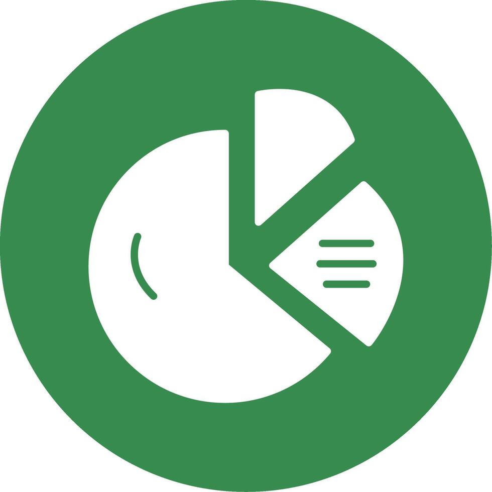 Dount Chart Multi Color Circle Icon vector