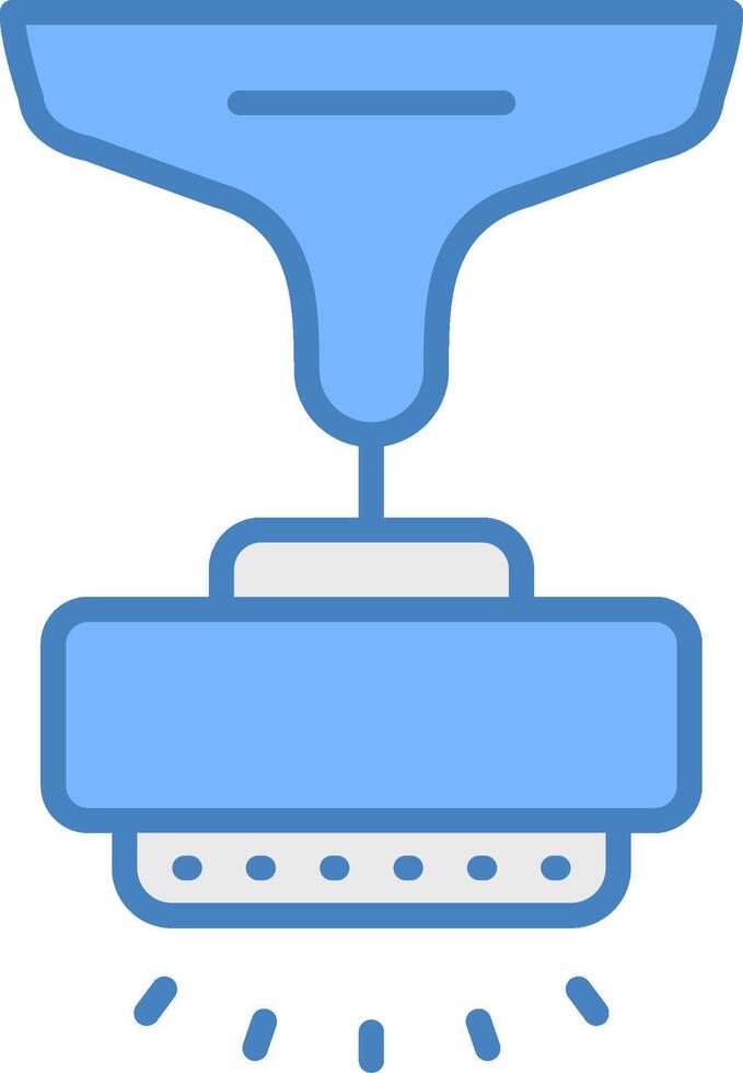 Lamp Line Filled Blue Icon vector