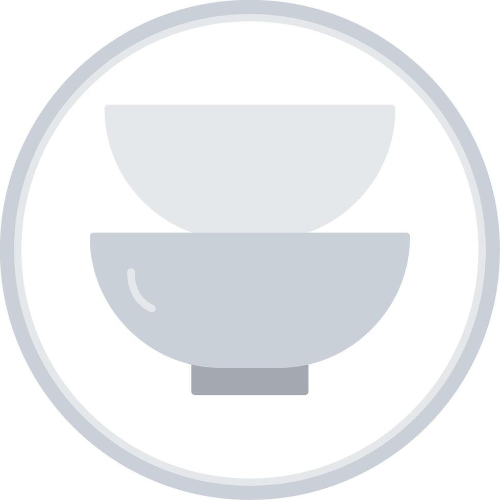 Dishes Flat Circle Icon vector