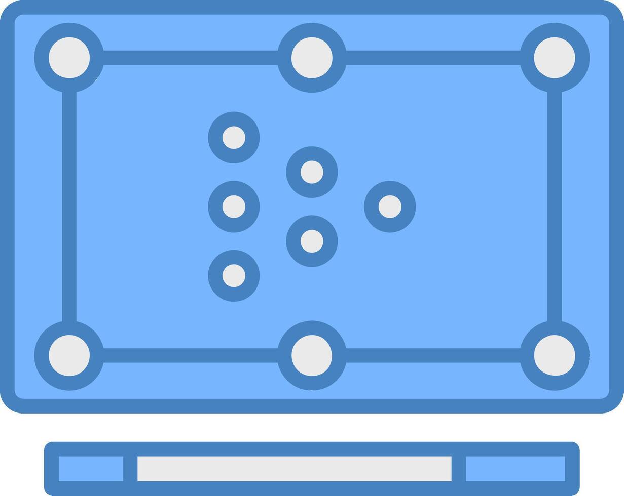Billiards Line Filled Blue Icon vector