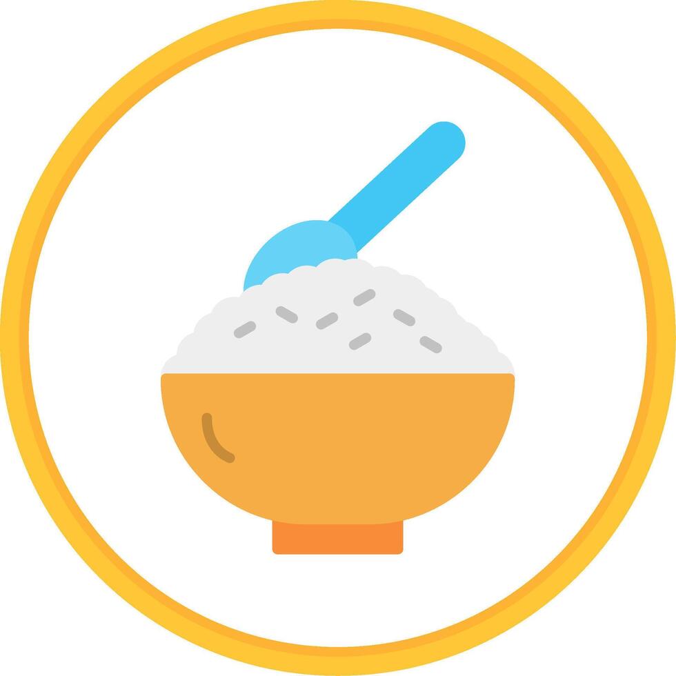 Rice Flat Circle Icon vector