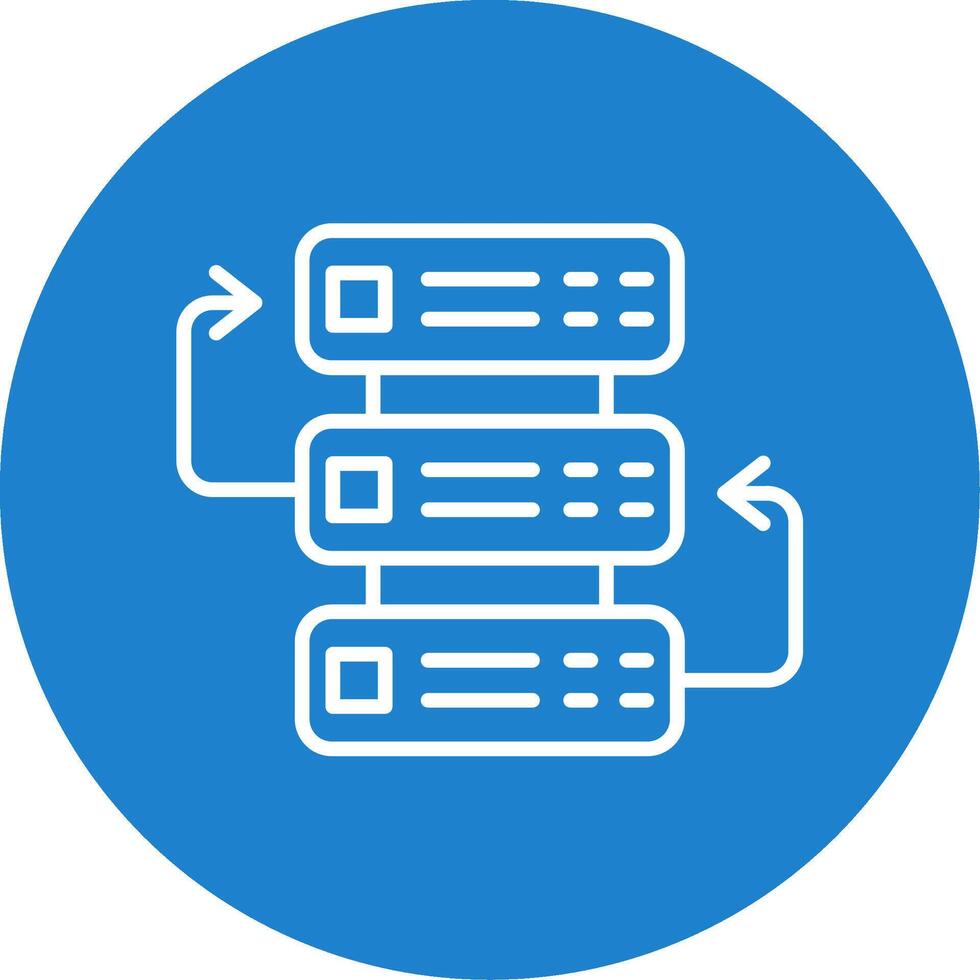 Servers Multi Color Circle Icon vector