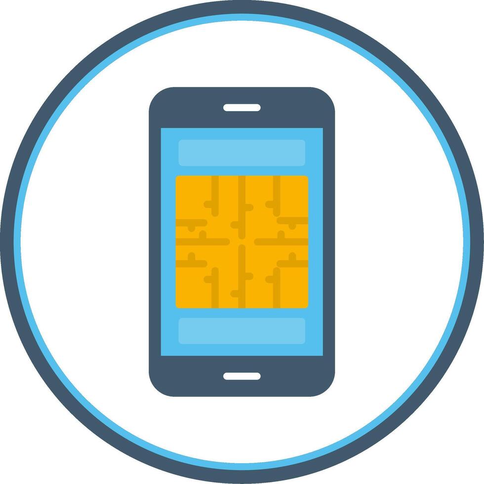 Maze Flat Circle Icon vector