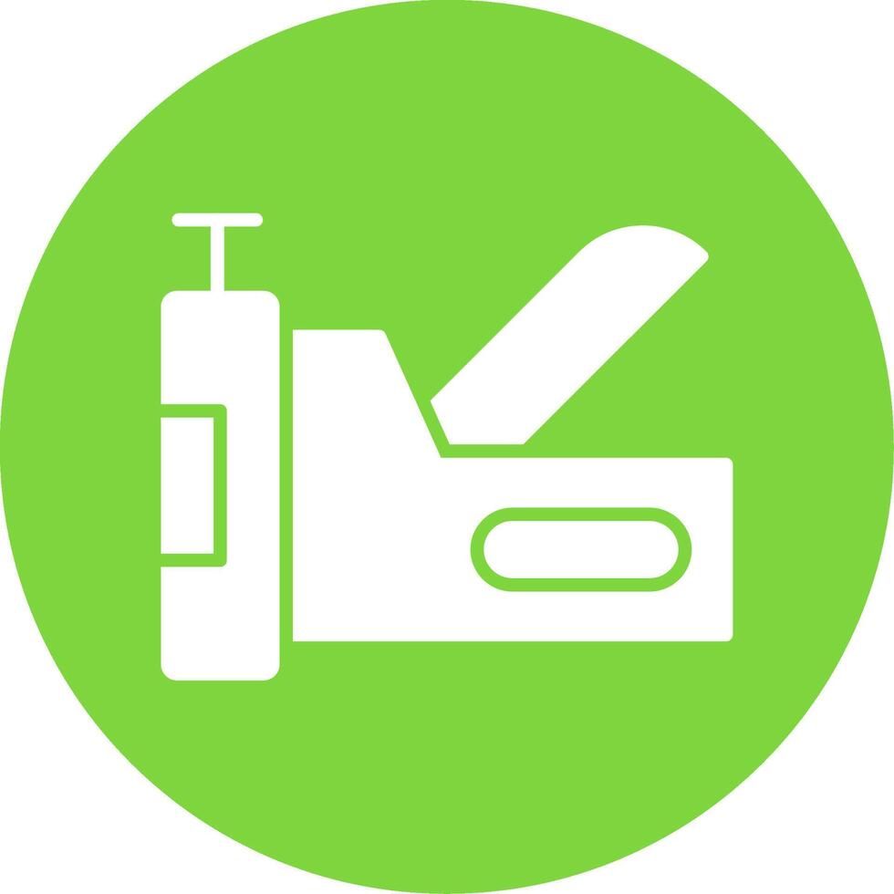 Staple Gun Multi Color Circle Icon vector