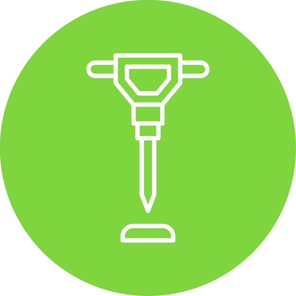 Hand Saw Multi Color Circle Icon vector