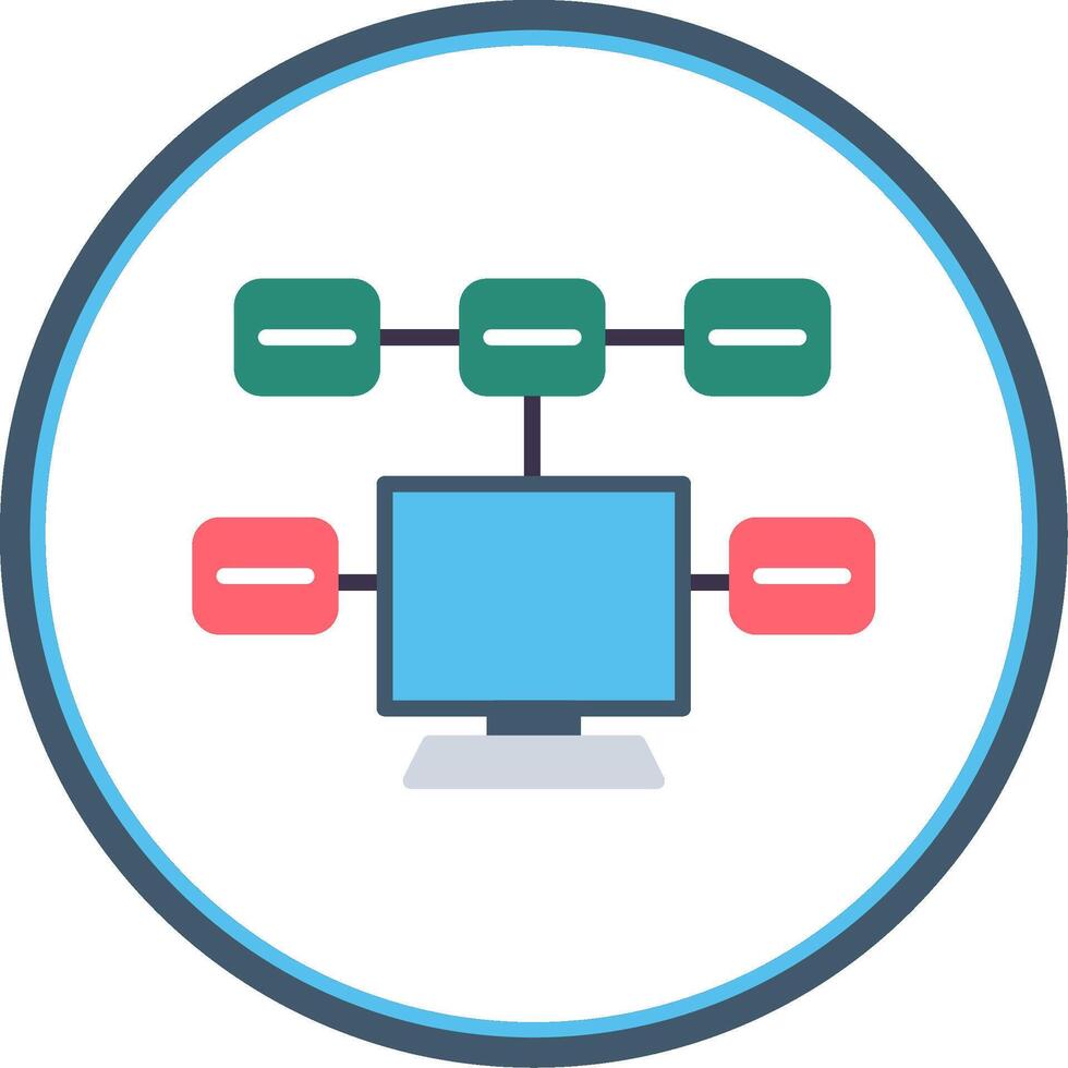 Tasks Flat Circle Icon vector